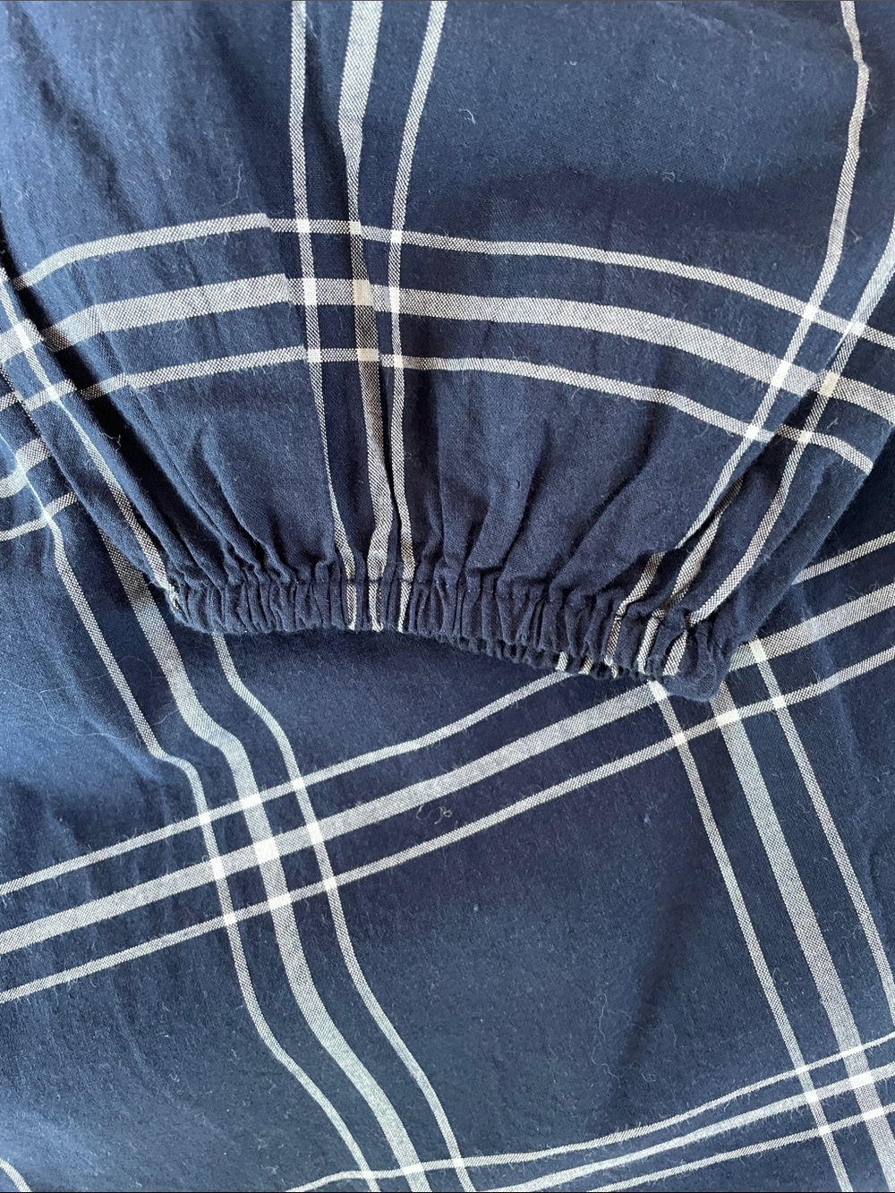 Abercrombie & Fitch Off-Shoulder Navy Plaid Women’s Dress, medium - Picture 5 of 7